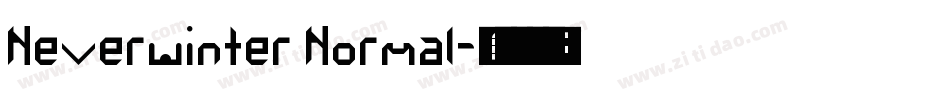 Neverwinter Normal字体转换